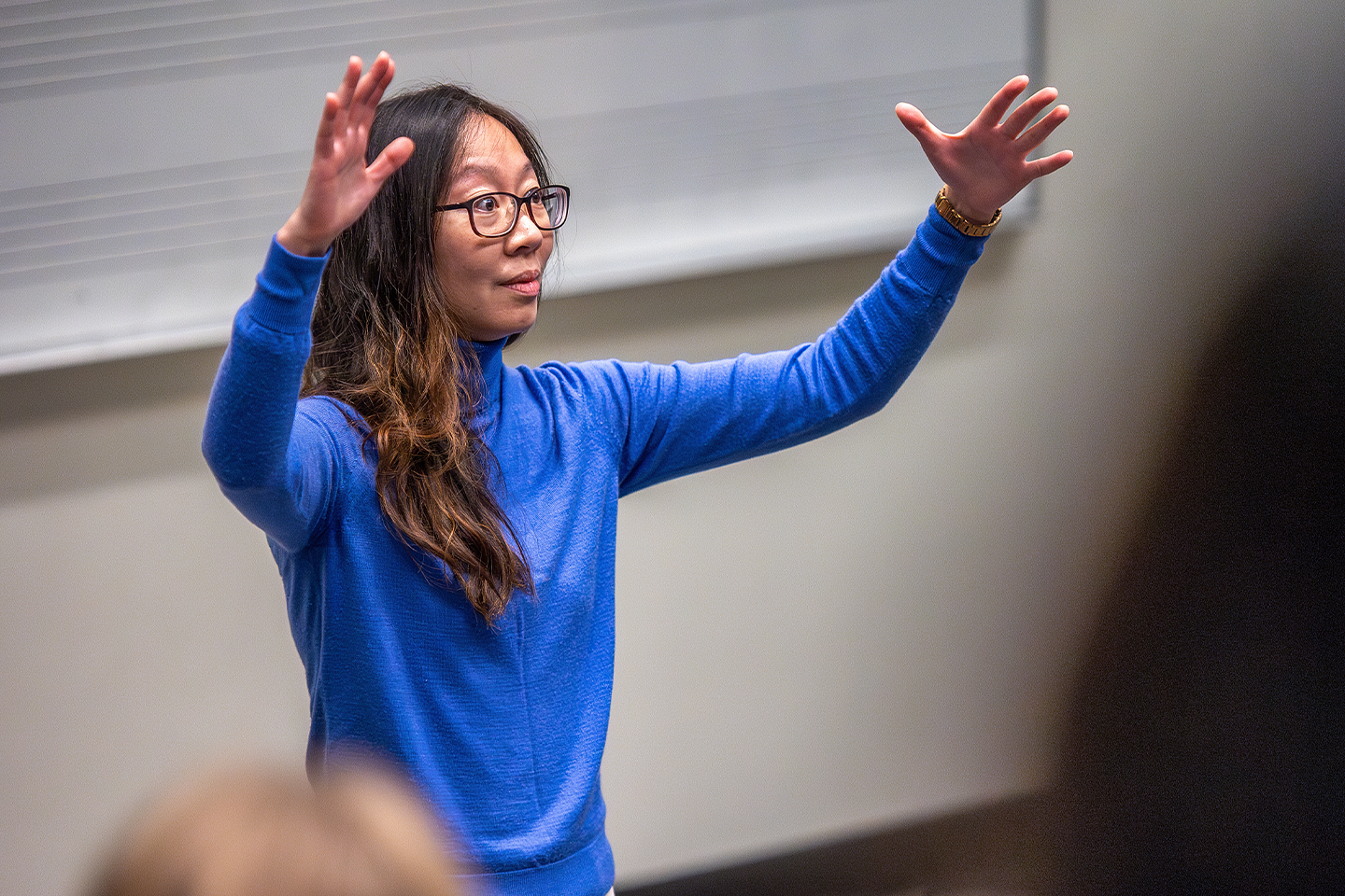 graduate student conducting
