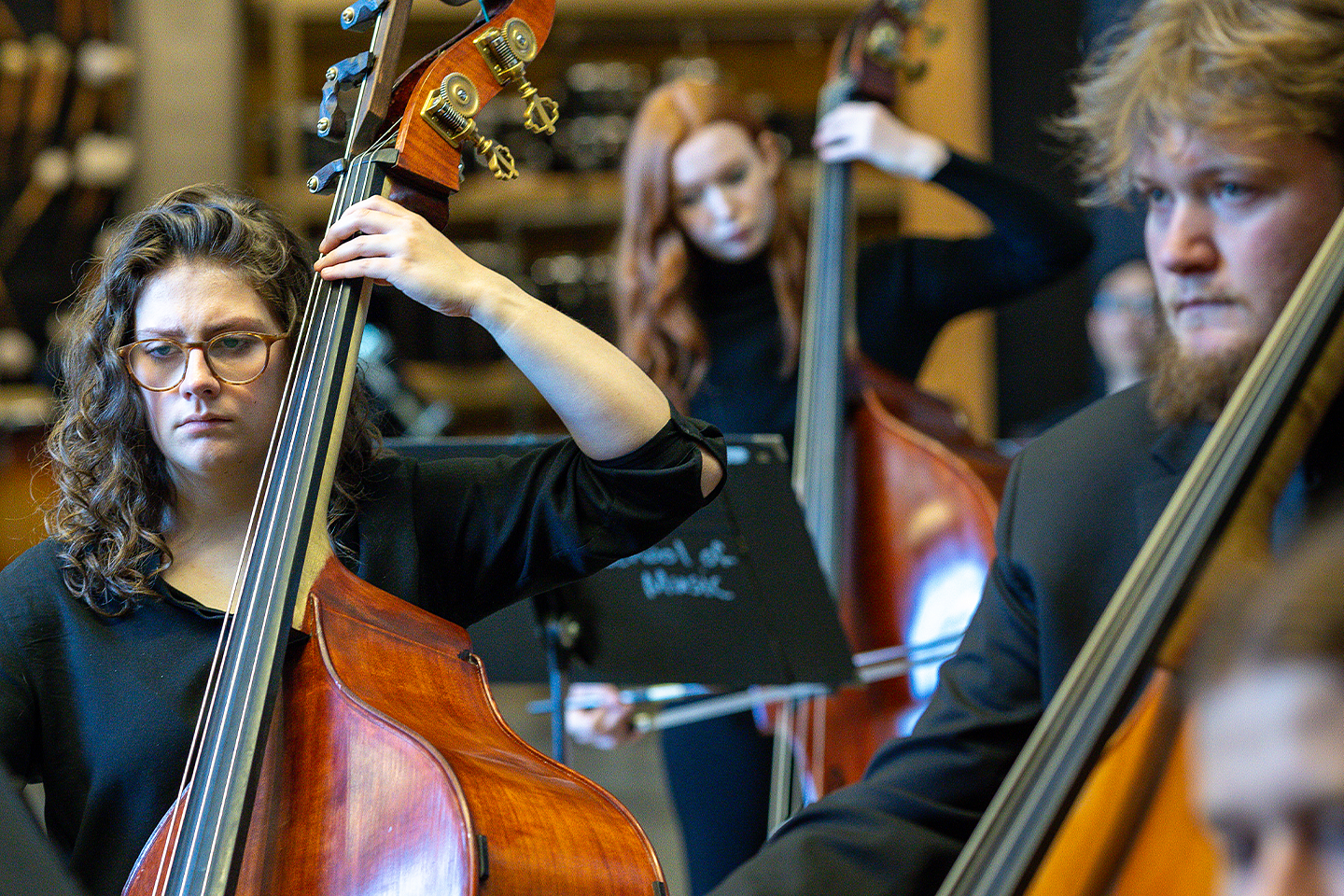 musician playing in orchestra