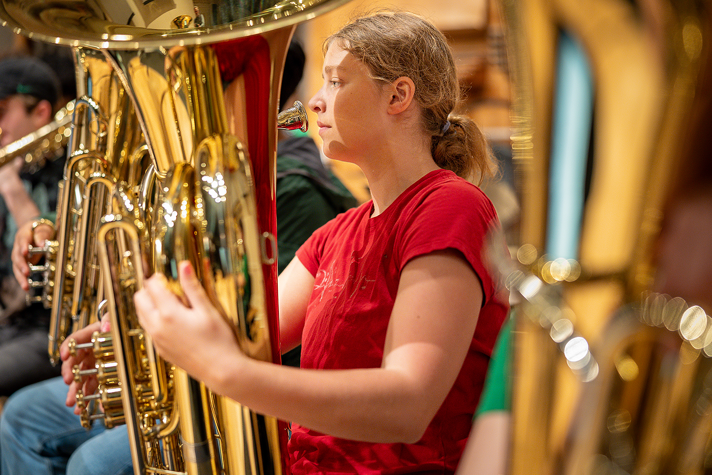wind player at rehearsals