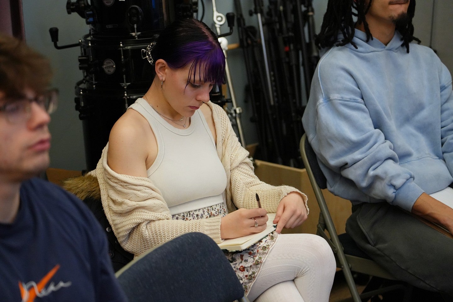 students in music technology